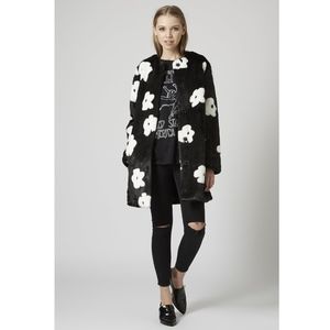 Topshop Faux Fur Daisy Coat NWT